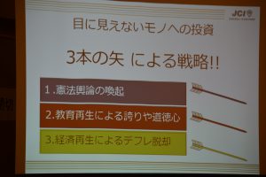 県民意識確立グループによる「３本の矢による戦略」