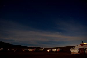 大草原の夜 星空がとてもきれいでした。