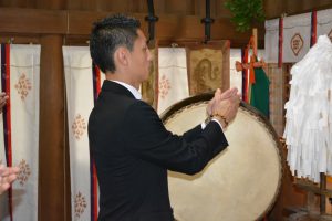 西貴之会長による成功祈願