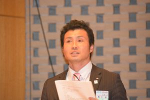 芸術文化・スポーツ振興委員会　藤井敦委員長（大分ＪＣより出向）によるフォーラムの趣旨説明