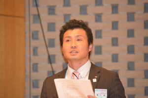 芸術文化・スポーツ振興委員会　藤井敦委員長（大分ＪＣより出向）によるフォーラムの趣旨説明