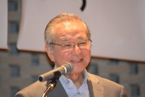 茶道裏千家　事務総長　関根秀治　様 茶道文化について、わかりやすい表現でお話しくださりました。