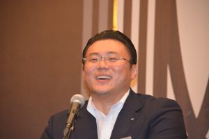 中島土　直前理事長による挨拶 何事も、目的を設定することが大事で、ＪＣの例会に出席するという小さなことでも、自分の中で目的を設定できているか否かで、得られるものは大きく変わってくるなどのお話をいただきました。