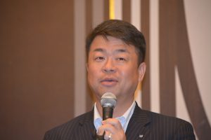 佐藤嘉洋監事による講評 今後は、大分青年会議所の事業が目白押しな時期になるので、一つ一つの事業にそれぞれ、目的意識を持って望んで欲しいなどの講評をいただきました。